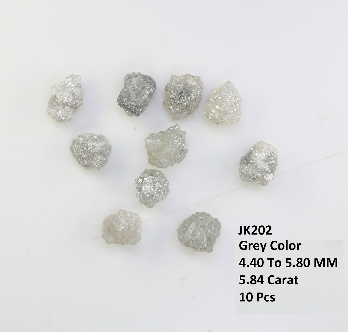 5.84 CT Natural Earth-Mined Colorless Rough Diamond, Uncut Gemstone for Earrings, Necklaces, and Anniversary Jewelry Gifts for Women