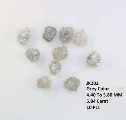 5.84 CT Natural Earth-Mined Colorless Rough Diamond, Uncut Gemstone for Earrings, Necklaces, and Anniversary Jewelry Gifts for Women