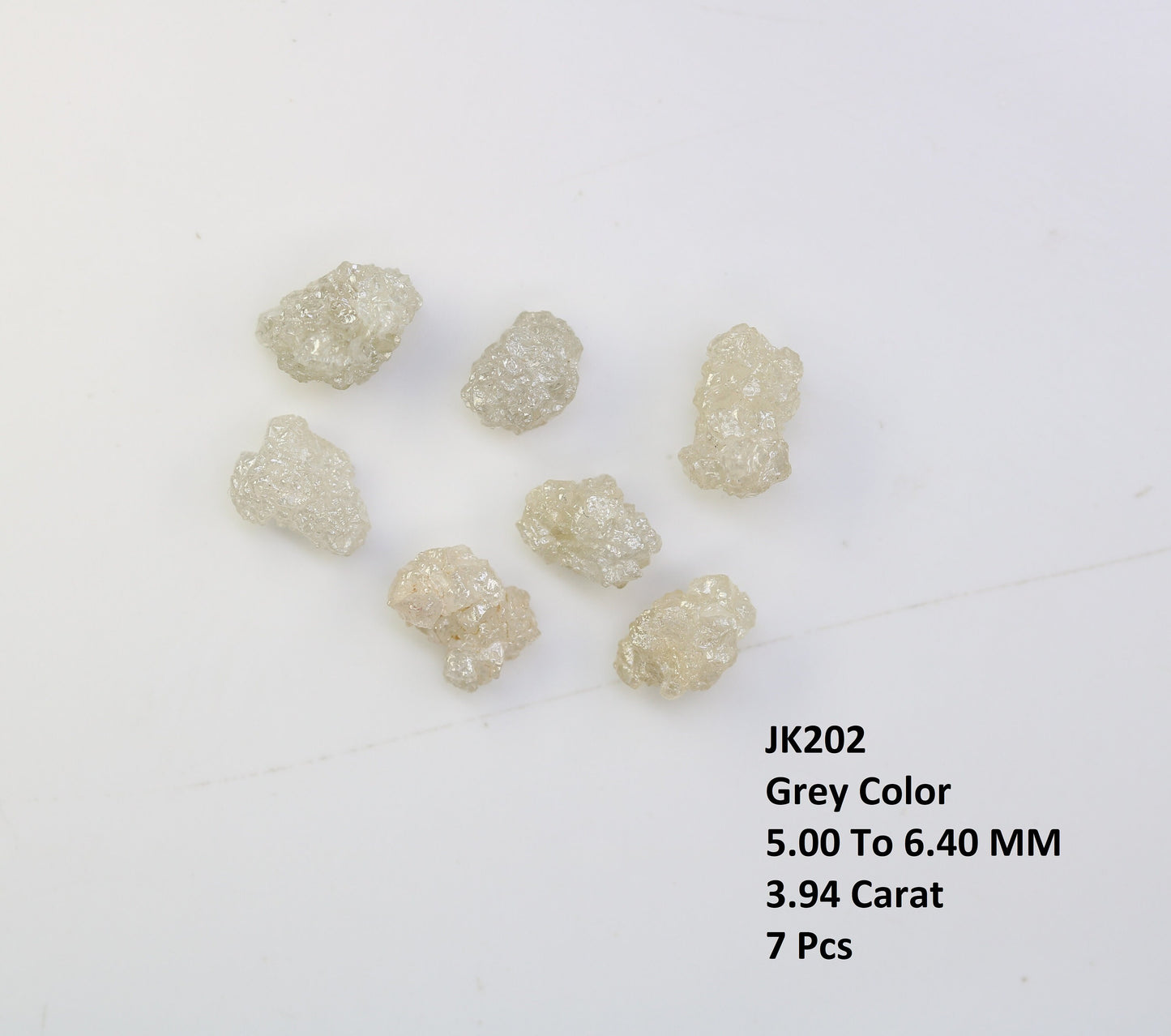 3.94 CT Unique Natural Rough Loose Diamonds, Gray Uncut Stones, Precious Gemstones for Jewelry Making, Perfect for Engagement Rings