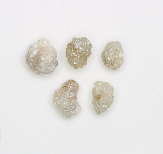 3.81 CT Loose Unique Natural Rough Diamonds, Gray Uncut Stones, Precious Gemstones for Jewelry Making, Ideal for Engagement Rings