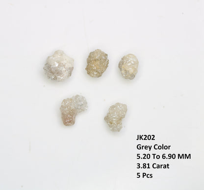 3.81 CT Loose Unique Natural Rough Diamonds, Gray Uncut Stones, Precious Gemstones for Jewelry Making, Ideal for Engagement Rings