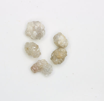 3.81 CT Loose Unique Natural Rough Diamonds, Gray Uncut Stones, Precious Gemstones for Jewelry Making, Ideal for Engagement Rings