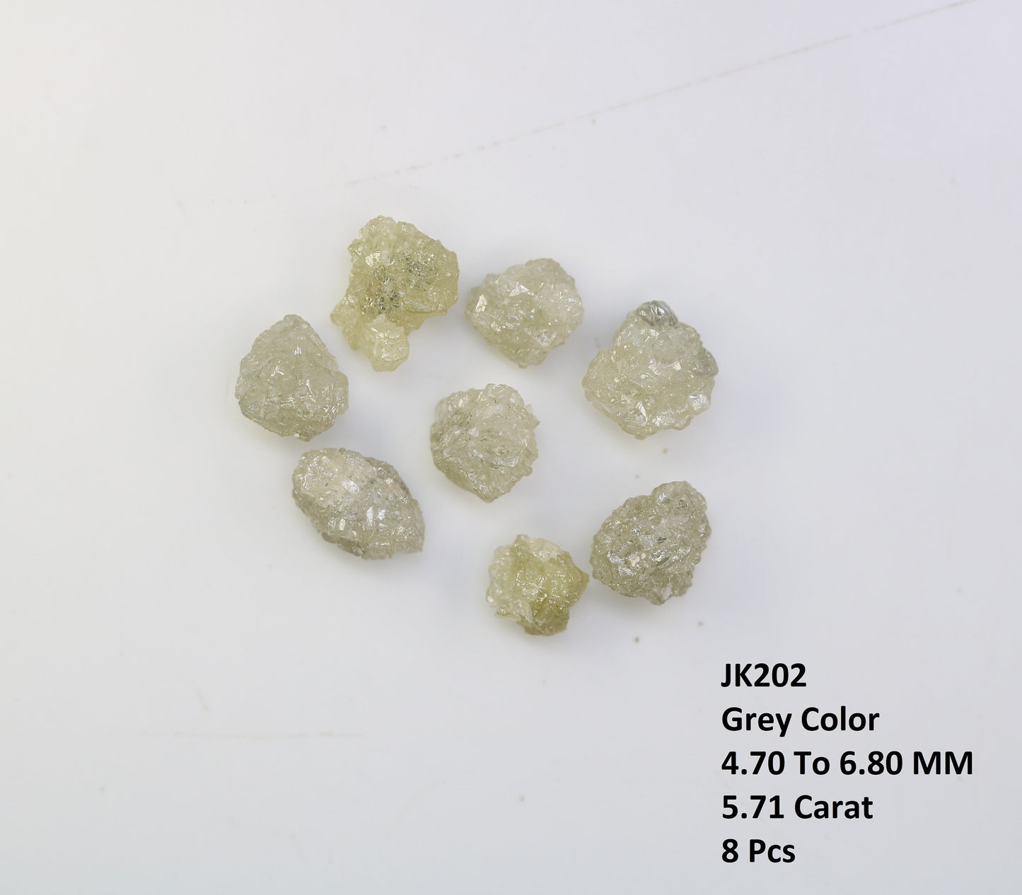 5.71 CT Unique Natural Rough Loose Diamonds, Gray Uncut Stones, Precious Gemstones for Jewelry Making, Ideal Gift for Anniversary Jewelry