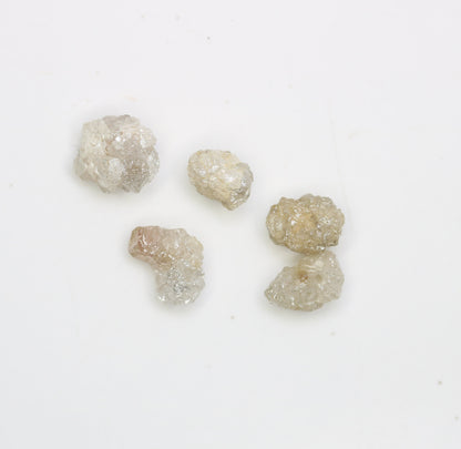 3.81 CT Loose Unique Natural Rough Diamonds, Gray Uncut Stones, Precious Gemstones for Jewelry Making, Ideal for Engagement Rings