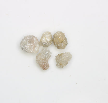 3.81 CT Loose Unique Natural Rough Diamonds, Gray Uncut Stones, Precious Gemstones for Jewelry Making, Ideal for Engagement Rings
