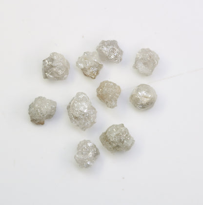 5.79 CT Natural Earth-Mined Colorless Rough Diamond, Uncut Gemstone for Earrings, Necklaces, and Anniversary Jewelry Gifts for Women