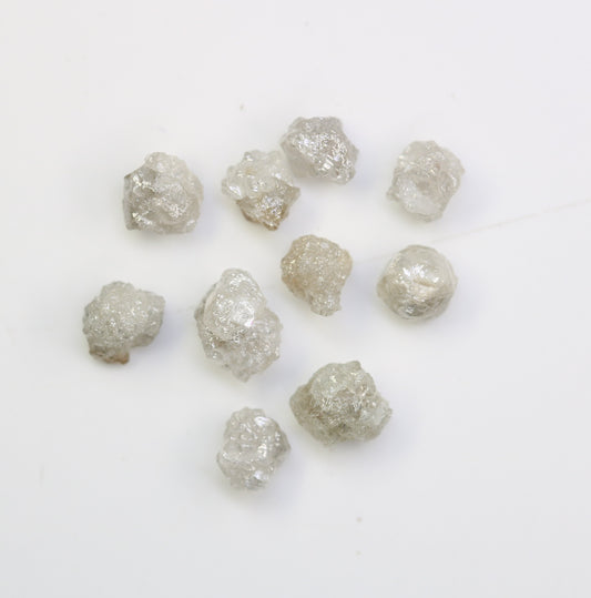 5.79 CT Natural Earth-Mined Colorless Rough Diamond, Uncut Gemstone for Earrings, Necklaces, and Anniversary Jewelry Gifts for Women