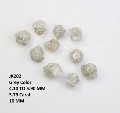 5.79 CT Natural Earth-Mined Colorless Rough Diamond, Uncut Gemstone for Earrings, Necklaces, and Anniversary Jewelry Gifts for Women
