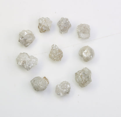 5.79 CT Natural Earth-Mined Colorless Rough Diamond, Uncut Gemstone for Earrings, Necklaces, and Anniversary Jewelry Gifts for Women