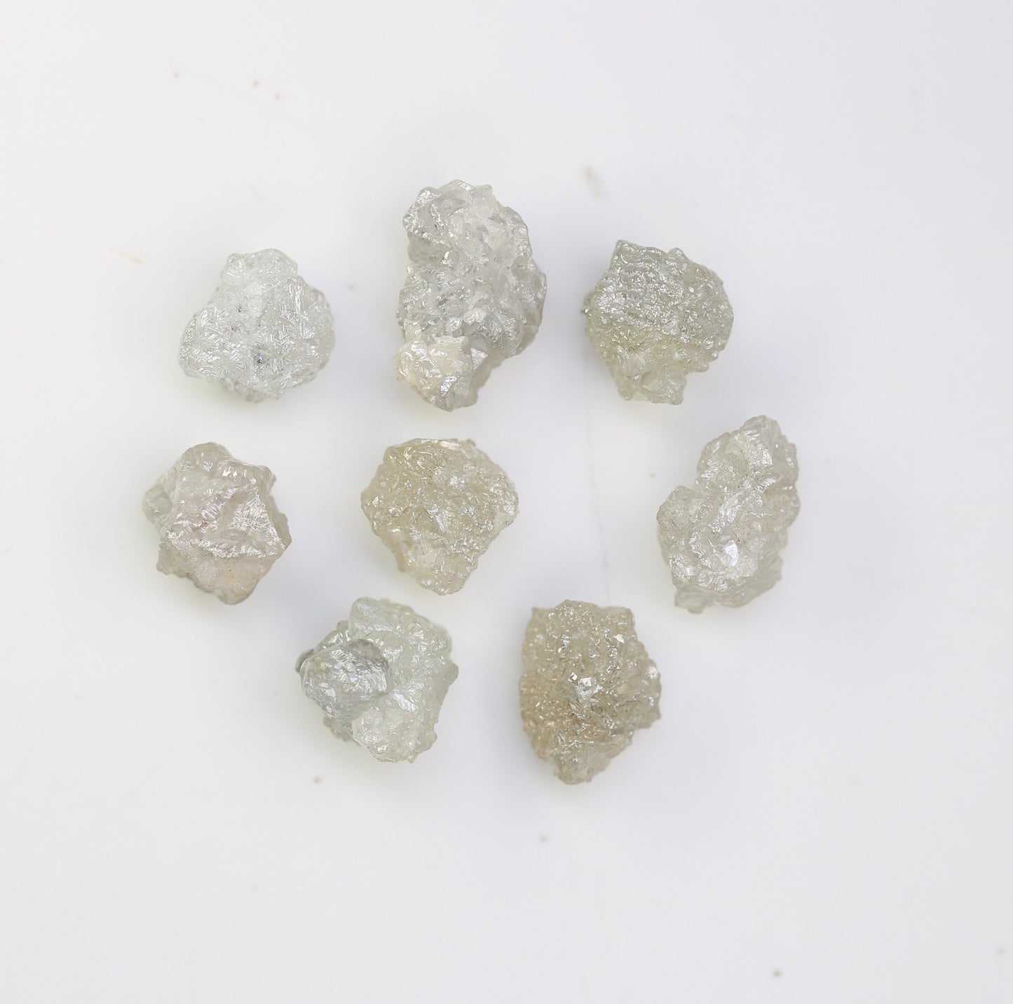 5.76 CT 7 MM Earth-Mined Colorless Rough Diamond, Uncut Gemstone for Earrings, Necklaces, and Anniversary Jewelry Gifts for Women