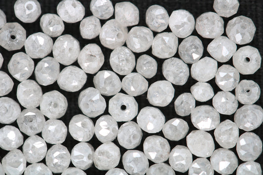 Natural Loose Round Ice Gray Diamonds Lot – 20 Pieces, Fancy Color, I1-I3 Clarity, 1.50 to 3.10 MM – Raw Diamonds for Custom Jewelry Making