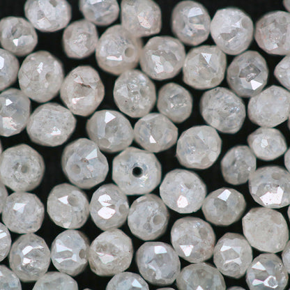 Natural Loose Round Ice Gray Diamonds Lot – 20 Pieces, Fancy Color, I1-I3 Clarity, 1.50 to 3.10 MM – Raw Diamonds for Custom Jewelry Making