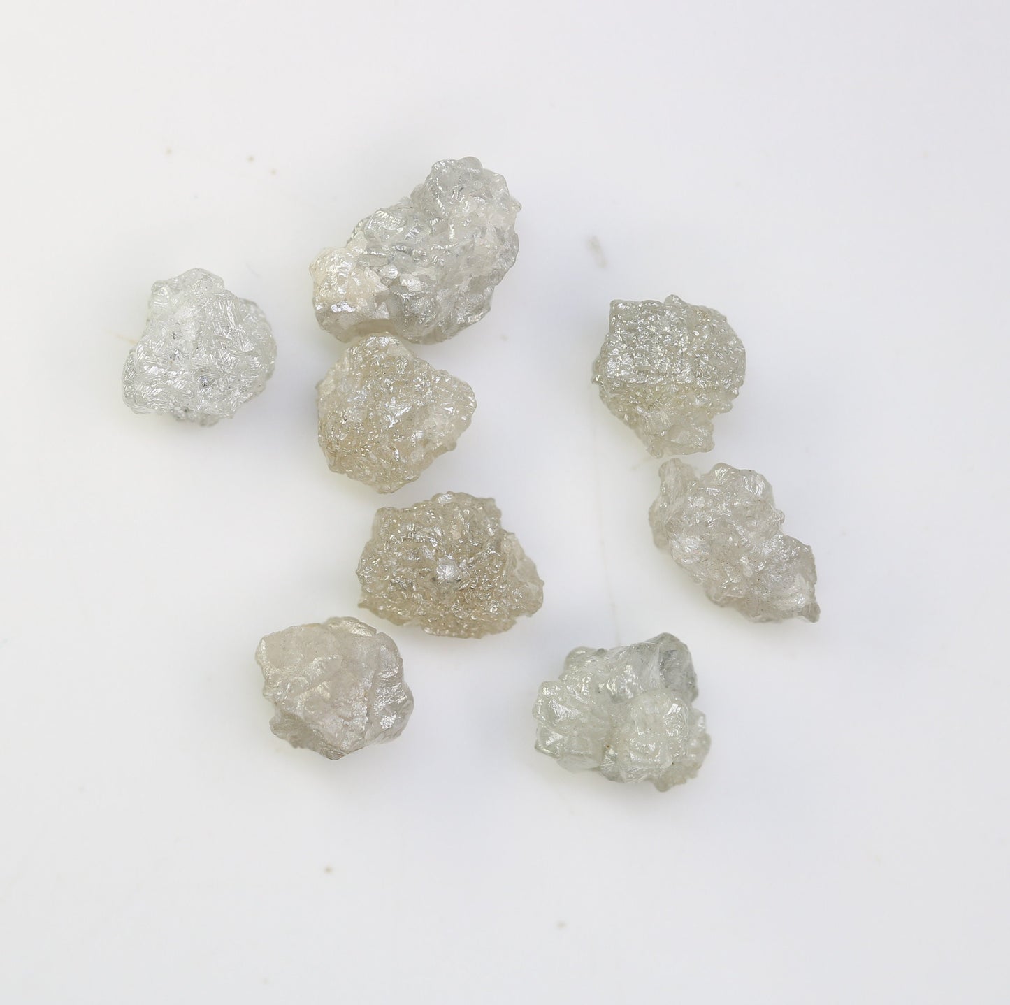 5.76 CT 7 MM Earth-Mined Colorless Rough Diamond, Uncut Gemstone for Earrings, Necklaces, and Anniversary Jewelry Gifts for Women