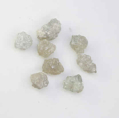 5.76 CT 7 MM Earth-Mined Colorless Rough Diamond, Uncut Gemstone for Earrings, Necklaces, and Anniversary Jewelry Gifts for Women