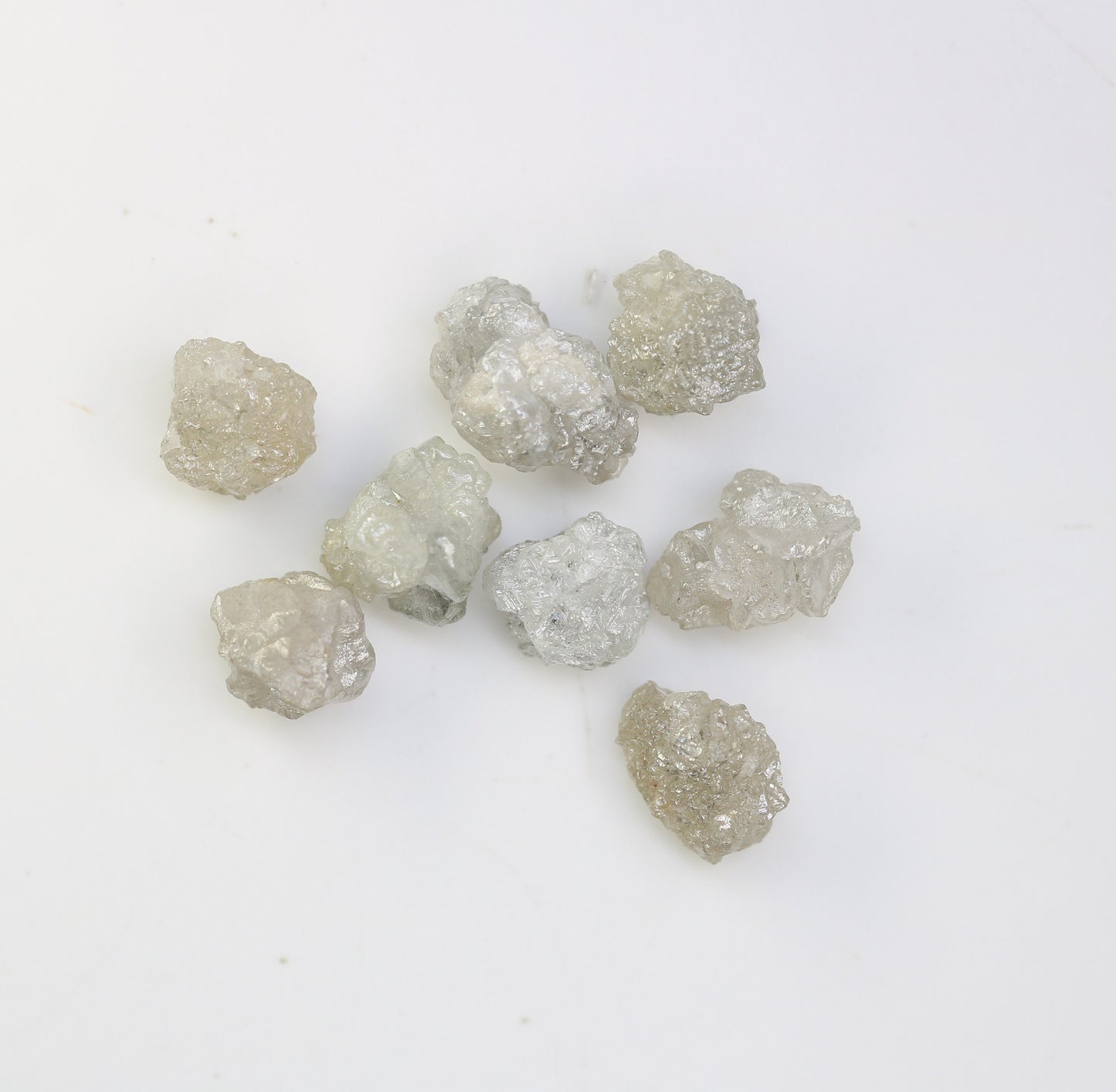 5.76 CT 7 MM Earth-Mined Colorless Rough Diamond, Uncut Gemstone for Earrings, Necklaces, and Anniversary Jewelry Gifts for Women