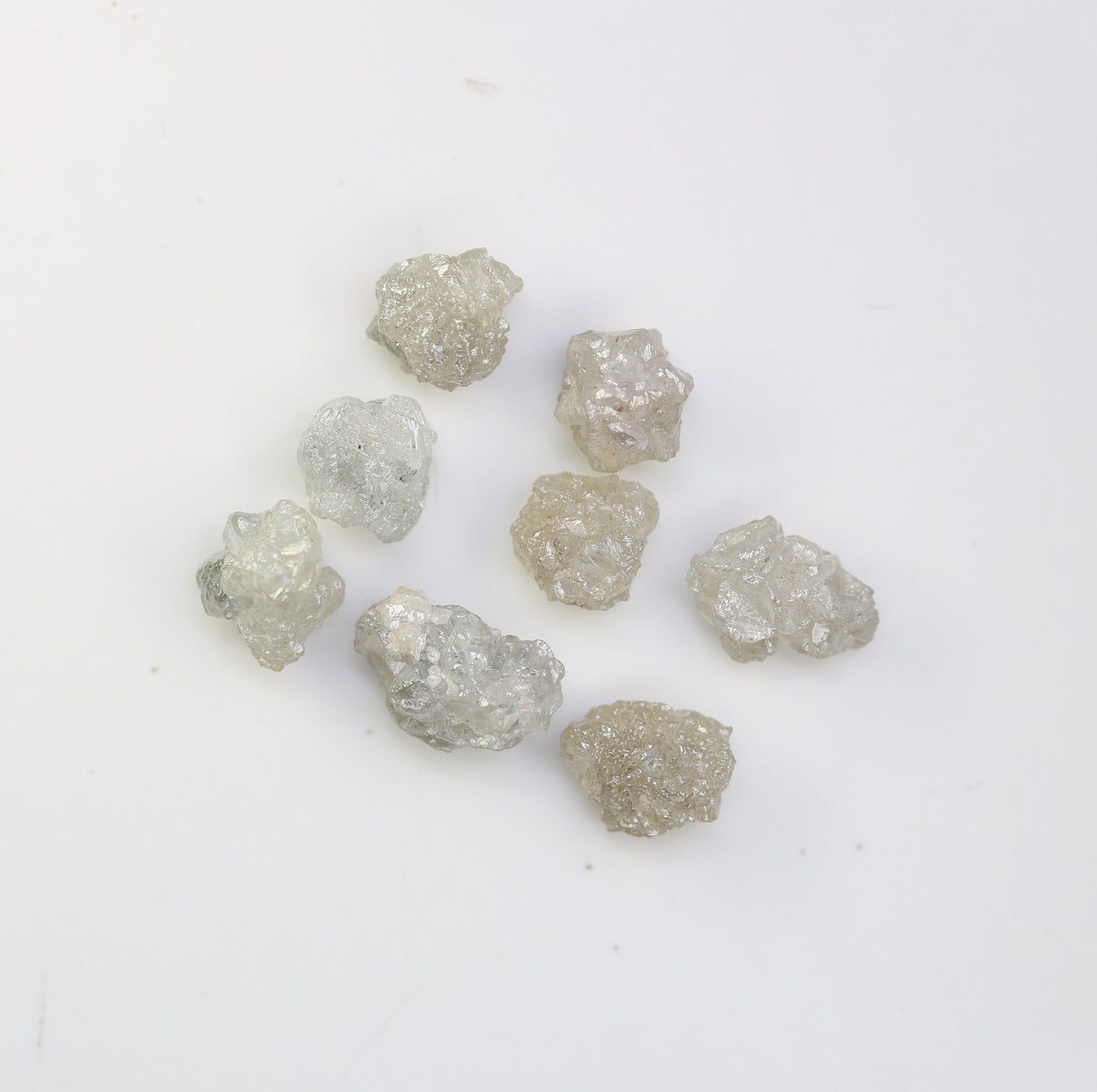 5.76 CT 7 MM Earth-Mined Colorless Rough Diamond, Uncut Gemstone for Earrings, Necklaces, and Anniversary Jewelry Gifts for Women