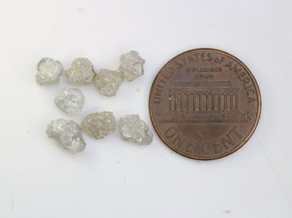 5.76 CT 7 MM Earth-Mined Colorless Rough Diamond, Uncut Gemstone for Earrings, Necklaces, and Anniversary Jewelry Gifts for Women