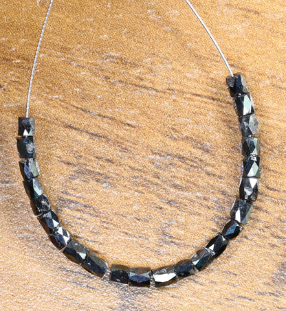 Stunning Black Diamond Beads | AAA Quality Faceted Loose Gems for Retro Crystal Necklaces | Unique DIY Jewelry Making Supplies & Craft Beads