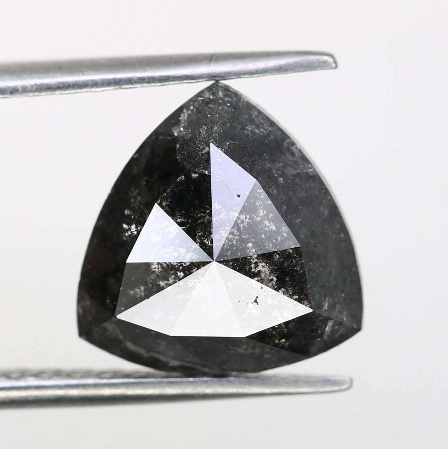 3.64 CT Nayural Salt And Pepper Triangle Shape Loose Diamond For Designer Statement Jewelry Gift Diamonds