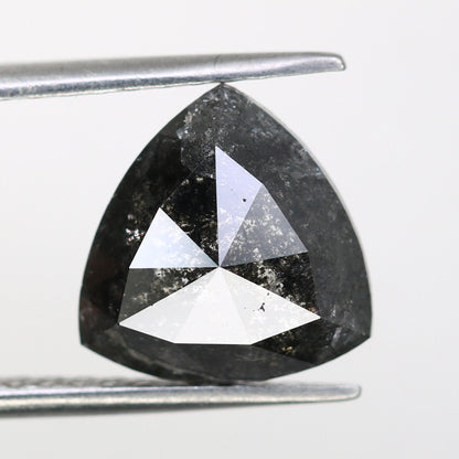 3.64 CT Nayural Salt And Pepper Triangle Shape Loose Diamond For Designer Statement Jewelry Gift Diamonds