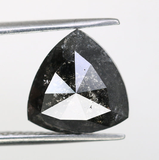3.64 CT Nayural Salt And Pepper Triangle Shape Loose Diamond For Designer Statement Jewelry Gift Diamonds