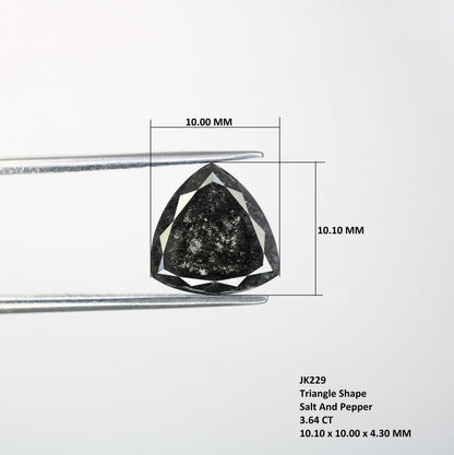 3.64 CT Nayural Salt And Pepper Triangle Shape Loose Diamond For Designer Statement Jewelry Gift Diamonds