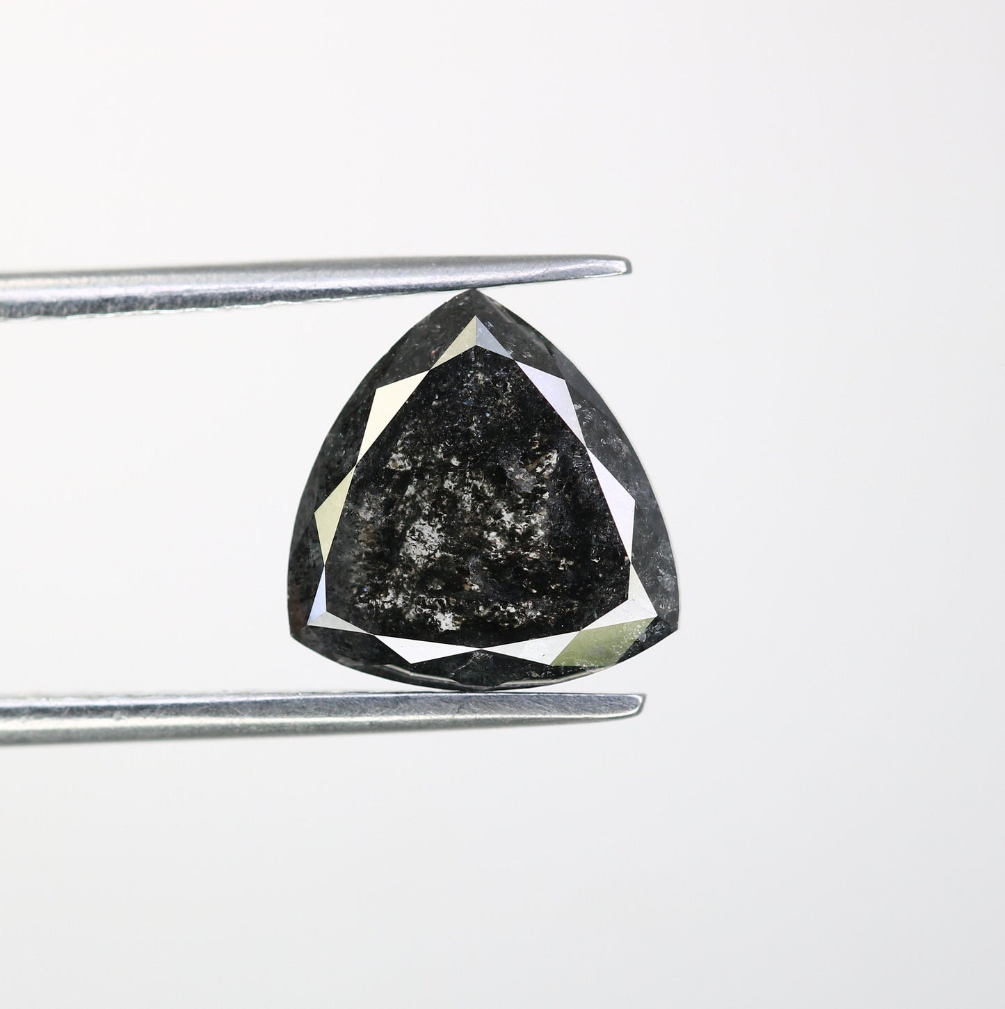 3.64 CT Nayural Salt And Pepper Triangle Shape Loose Diamond For Designer Statement Jewelry Gift Diamonds