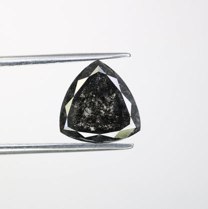 3.64 CT Nayural Salt And Pepper Triangle Shape Loose Diamond For Designer Statement Jewelry Gift Diamonds