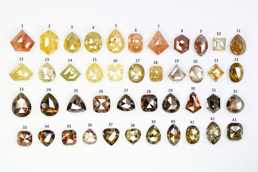 One-of-a-Kind Salt and Pepper Gemstone | Artisan Cut Mixed Shape Diamonds | Natural Loose Stones for Bridal Jewelry | Ideal Gift for Couples