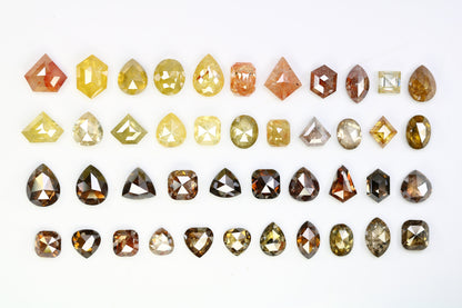 One-of-a-Kind Salt and Pepper Gemstone | Artisan Cut Mixed Shape Diamonds | Natural Loose Stones for Bridal Jewelry | Ideal Gift for Couples