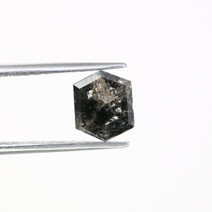 1.79 CT Natural Loose Hexagon - Salt and Pepper Hexagon For Rings - Rings Gifts For Wedding -  Fancy Gift for Her - Handmade Diamond