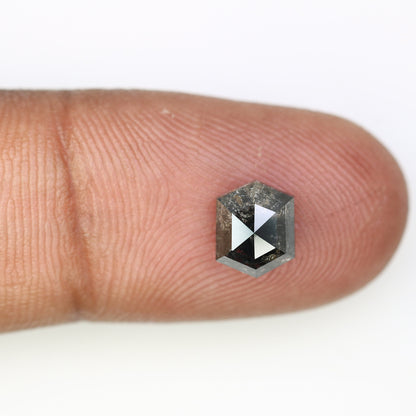 1.79 CT Natural Loose Hexagon - Salt and Pepper Hexagon For Rings - Rings Gifts For Wedding -  Fancy Gift for Her - Handmade Diamond