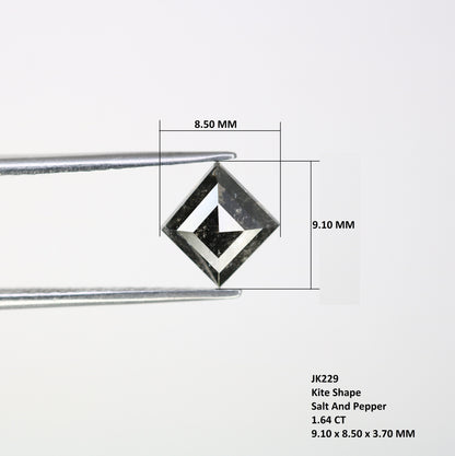 1.64 CT Shape Salt and Pepper Kite Shape - Natural Kite shape Loose Diamond -For 14k Gold Jewelry - Christmas Gift - LABORDAY Offer