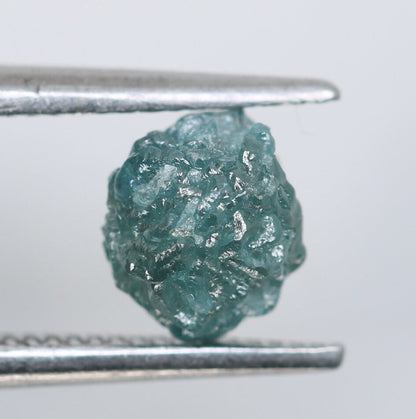 1.04 CT Raw Blue Diamond | Boho Chic Engagement Ring | Natural Rough Gemstone | Custom Artisan Gold Jewelry