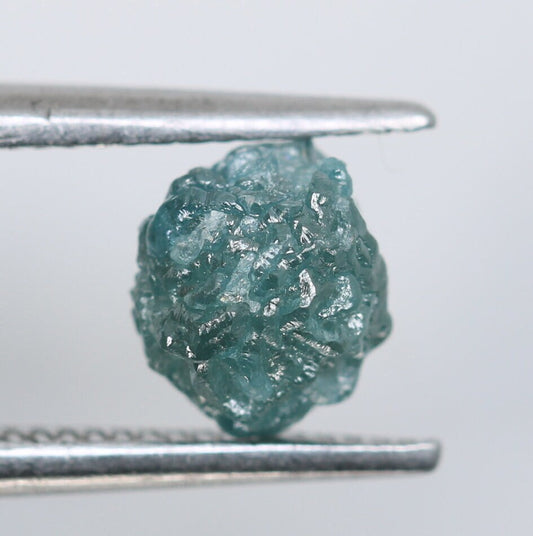 1.04 CT Raw Blue Diamond | Boho Chic Engagement Ring | Natural Rough Gemstone | Custom Artisan Gold Jewelry