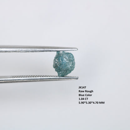 1.04 CT Raw Blue Diamond | Boho Chic Engagement Ring | Natural Rough Gemstone | Custom Artisan Gold Jewelry