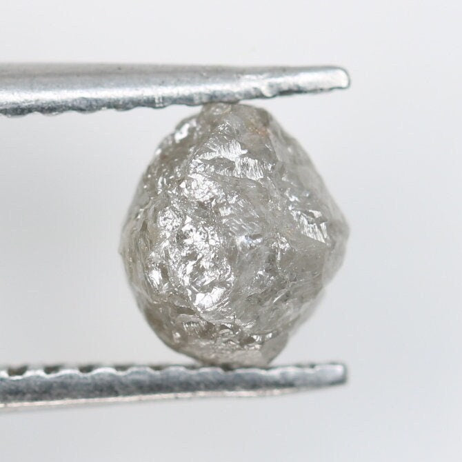 1.33 CT Irregular Cut Fancy Grey Diamond - Raw Uncut Gemstone for Boho Jewelry - Perfect for Custom Gold Rings