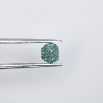 1.04 CT Raw Blue Diamond | Boho Chic Engagement Ring | Natural Rough Gemstone | Custom Artisan Gold Jewelry