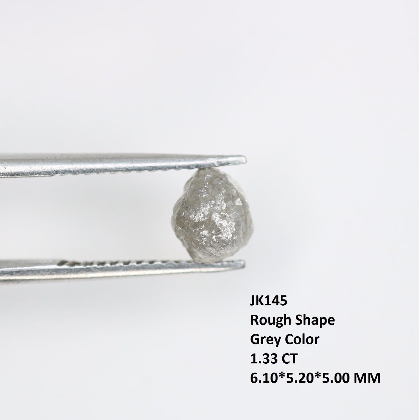 1.33 CT Irregular Cut Fancy Grey Diamond - Raw Uncut Gemstone for Boho Jewelry - Perfect for Custom Gold Rings