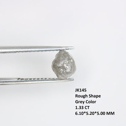 1.33 CT Irregular Cut Fancy Grey Diamond - Raw Uncut Gemstone for Boho Jewelry - Perfect for Custom Gold Rings