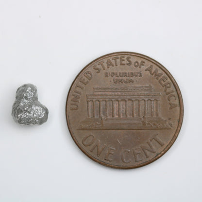1.4 CT Natural Uncut Dark Grey Diamond - Raw Gemstone for Unique Designer Jewelry - Perfect for Custom Gold Rings