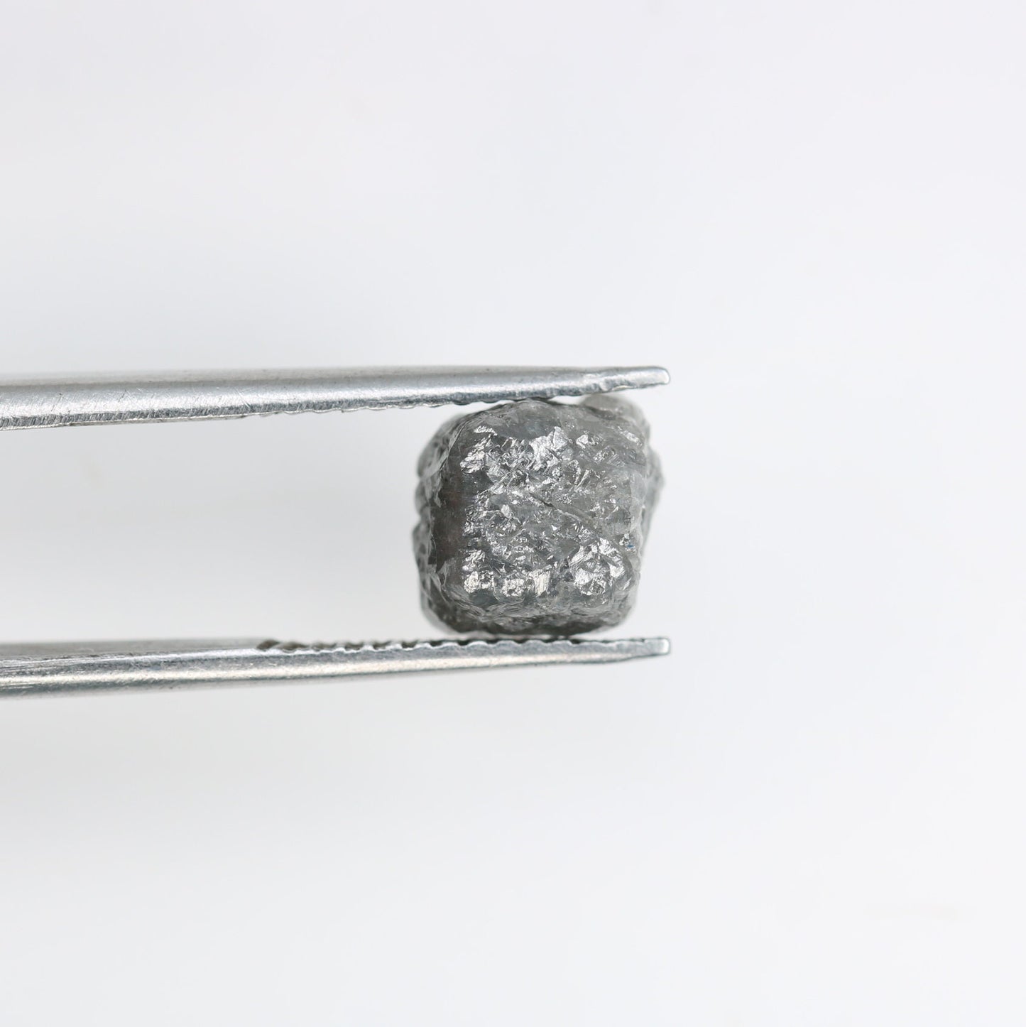 3.75 CT Loose Cube Grey Diamond - Raw 7MM Fancy Gemstone for Unique Rings - Ideal for Custom Gold Jewelry