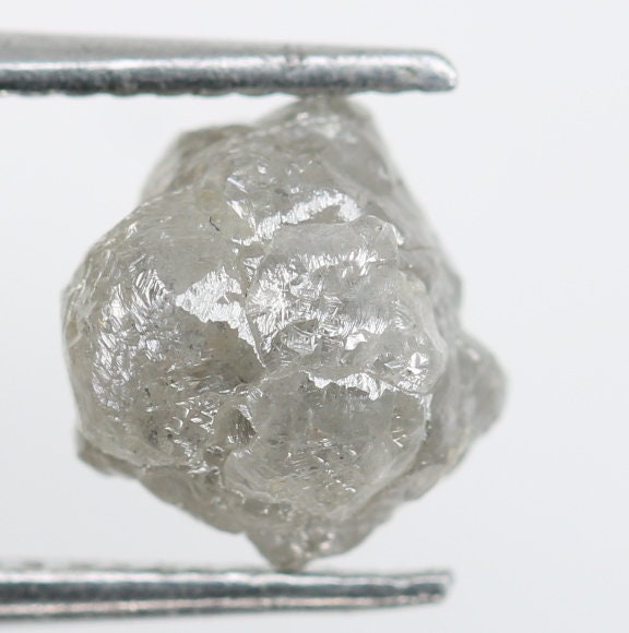 1.76 CT Uncut Raw Grey Diamond - Loose Unpolished Gemstone for Unique Wedding Rings - Ideal for Custom Gold Jewelry