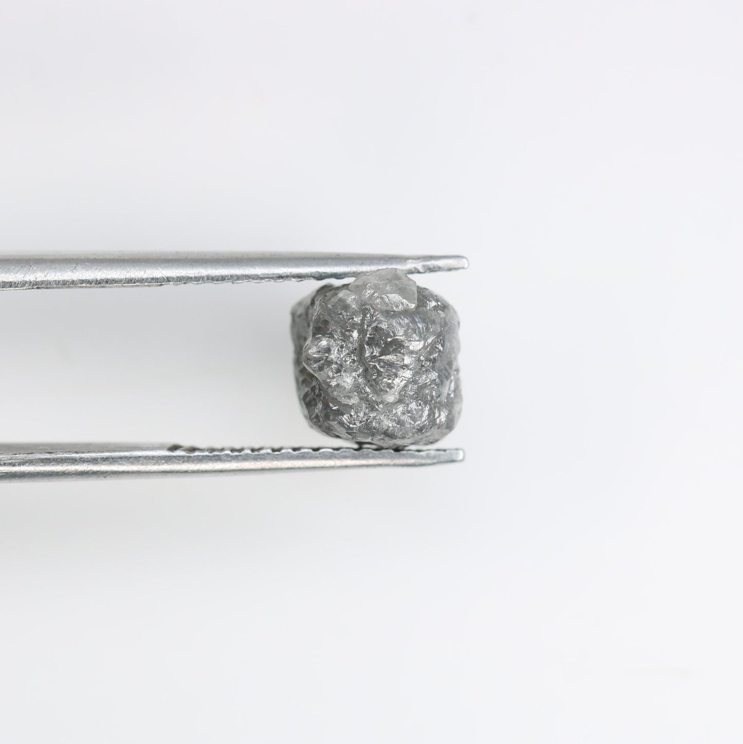 3.75 CT Loose Cube Grey Diamond - Raw 7MM Fancy Gemstone for Unique Rings - Ideal for Custom Gold Jewelry