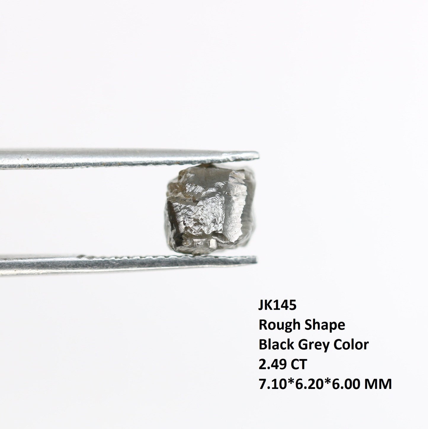 2.49 CT Loose Uncut Black Diamond - Raw Gemstone for Artisan Jewelry - Perfect for Custom Gold Rings