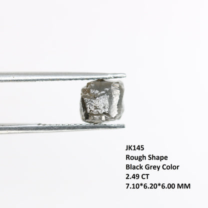 2.49 CT Loose Uncut Black Diamond - Raw Gemstone for Artisan Jewelry - Perfect for Custom Gold Rings