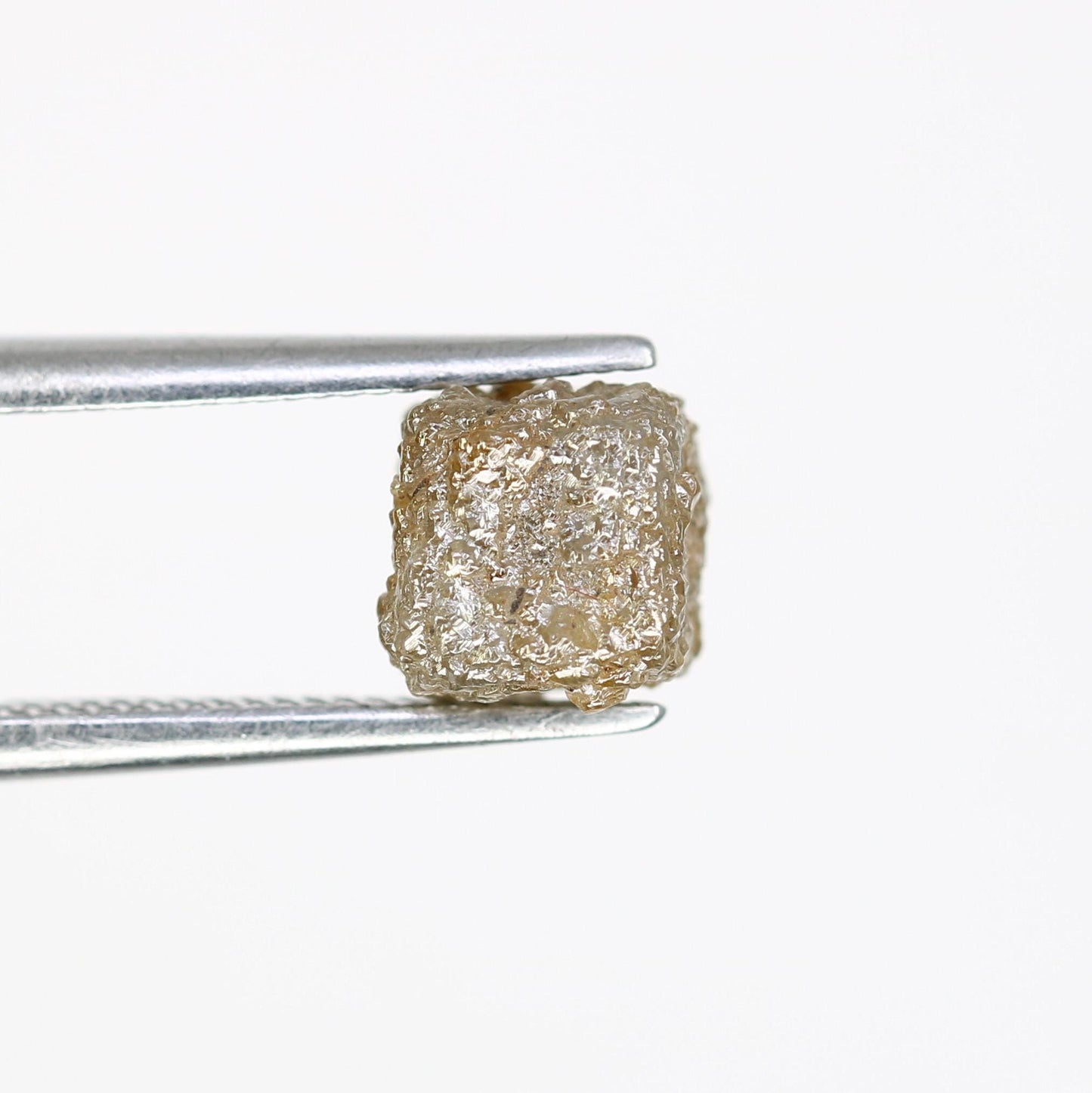 2.29 CT Natural Grey Rough Diamond Cube - Uncut Opaque Loose Gemstone - Raw Diamond for Custom Jewelry - Untreated Genuine Gemstone