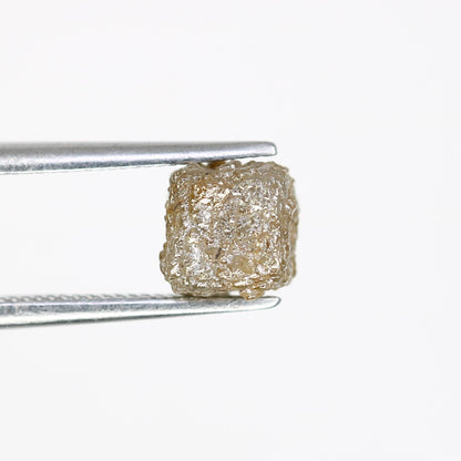 2.29 CT Natural Grey Rough Diamond Cube - Uncut Opaque Loose Gemstone - Raw Diamond for Custom Jewelry - Untreated Genuine Gemstone