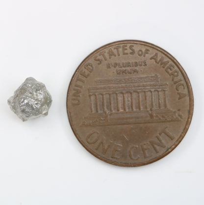 1.76 CT Uncut Raw Grey Diamond - Loose Unpolished Gemstone for Unique Wedding Rings - Ideal for Custom Gold Jewelry