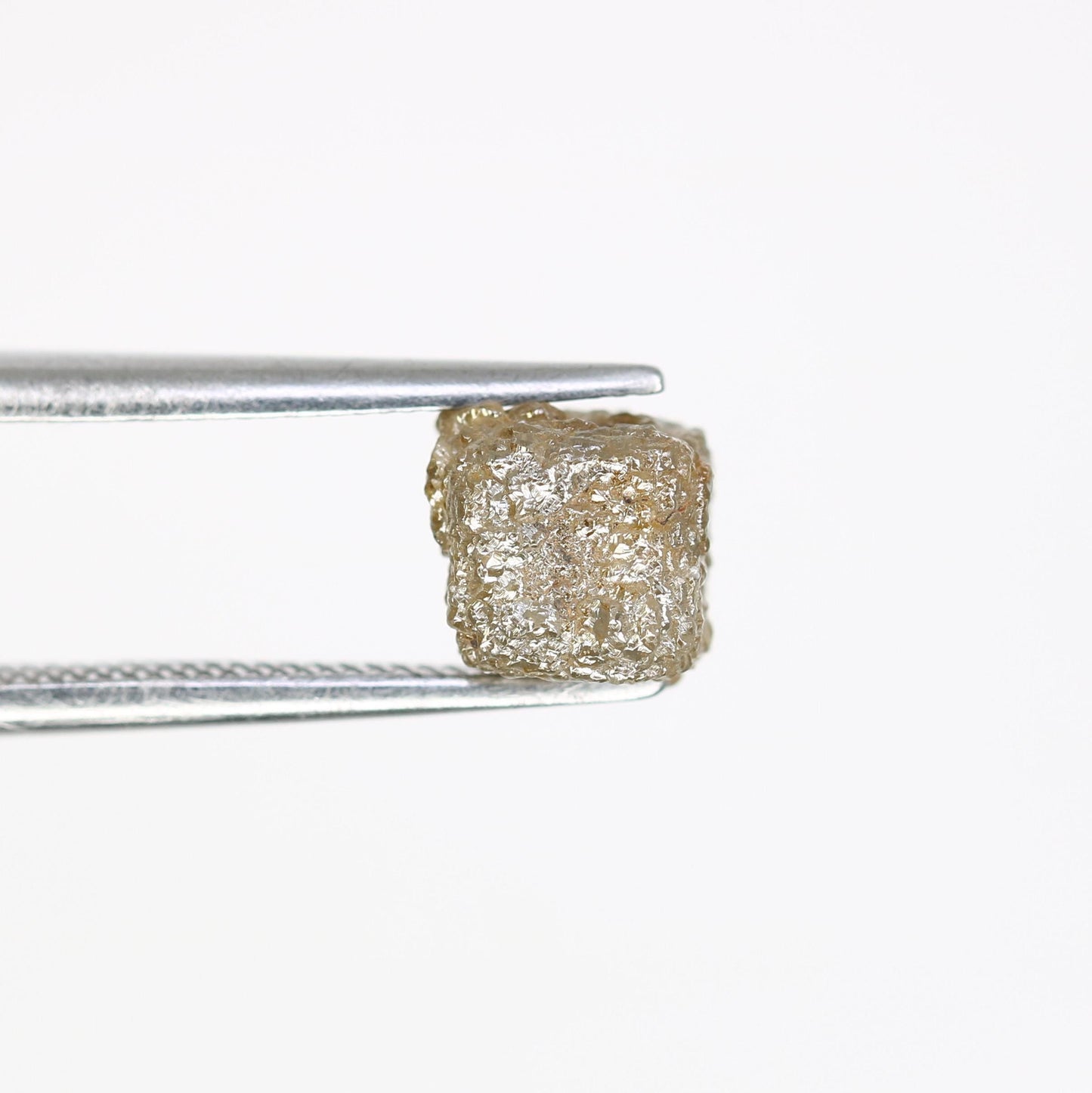 2.29 CT Natural Grey Rough Diamond Cube - Uncut Opaque Loose Gemstone - Raw Diamond for Custom Jewelry - Untreated Genuine Gemstone